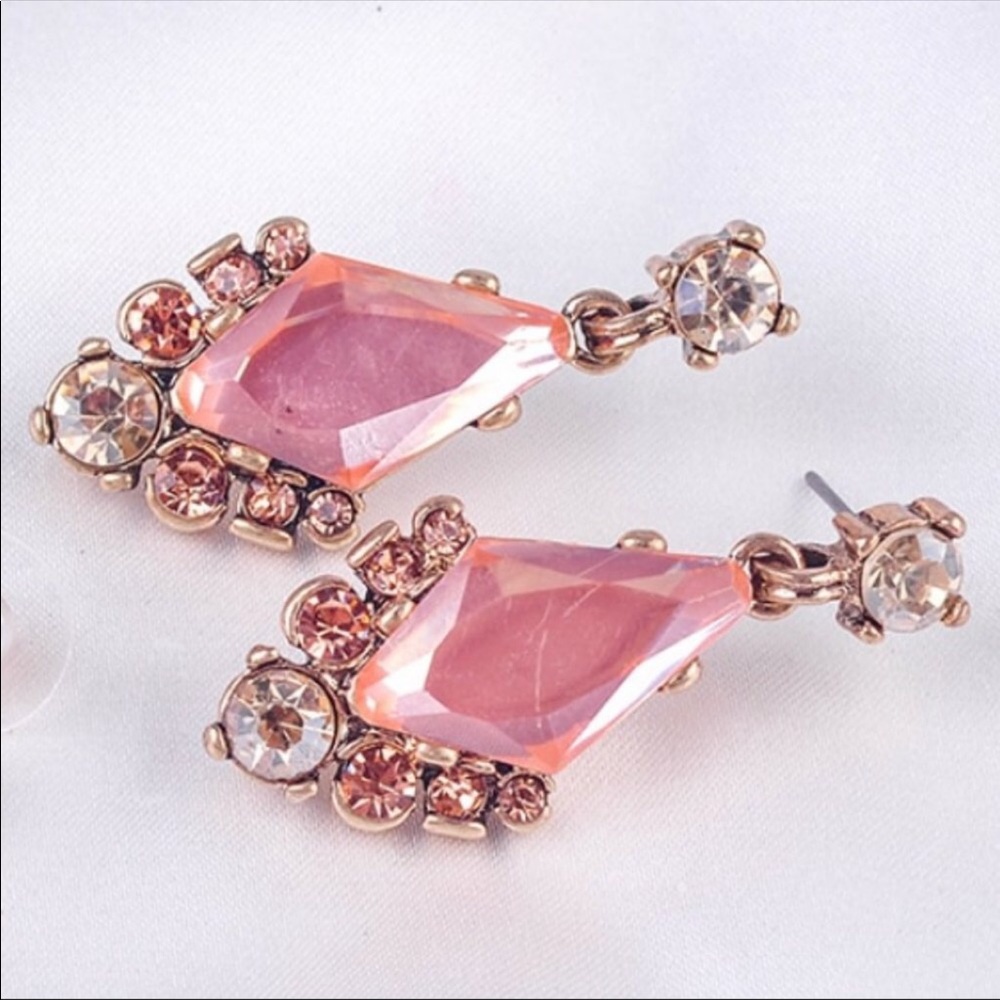 Vintage Pink CZ Earrings